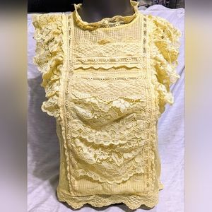 Maeve Anthropologie Size 6 Lace Sleeveless Top